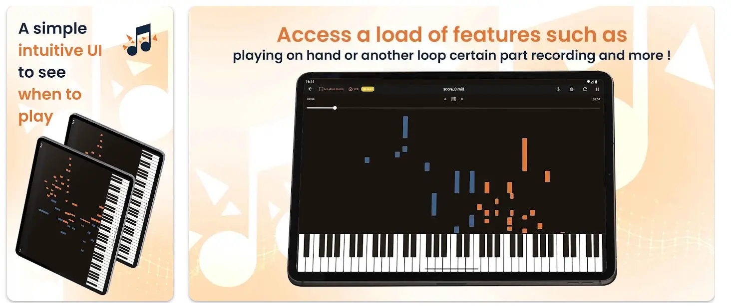 Приложение для игры на фортепиано