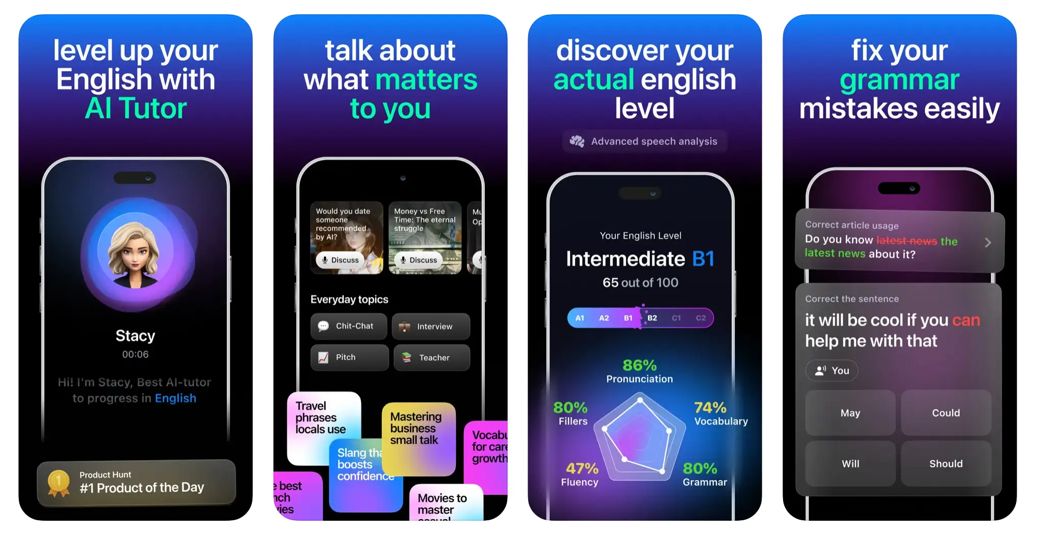 Приложение для тренировки разговорного английского