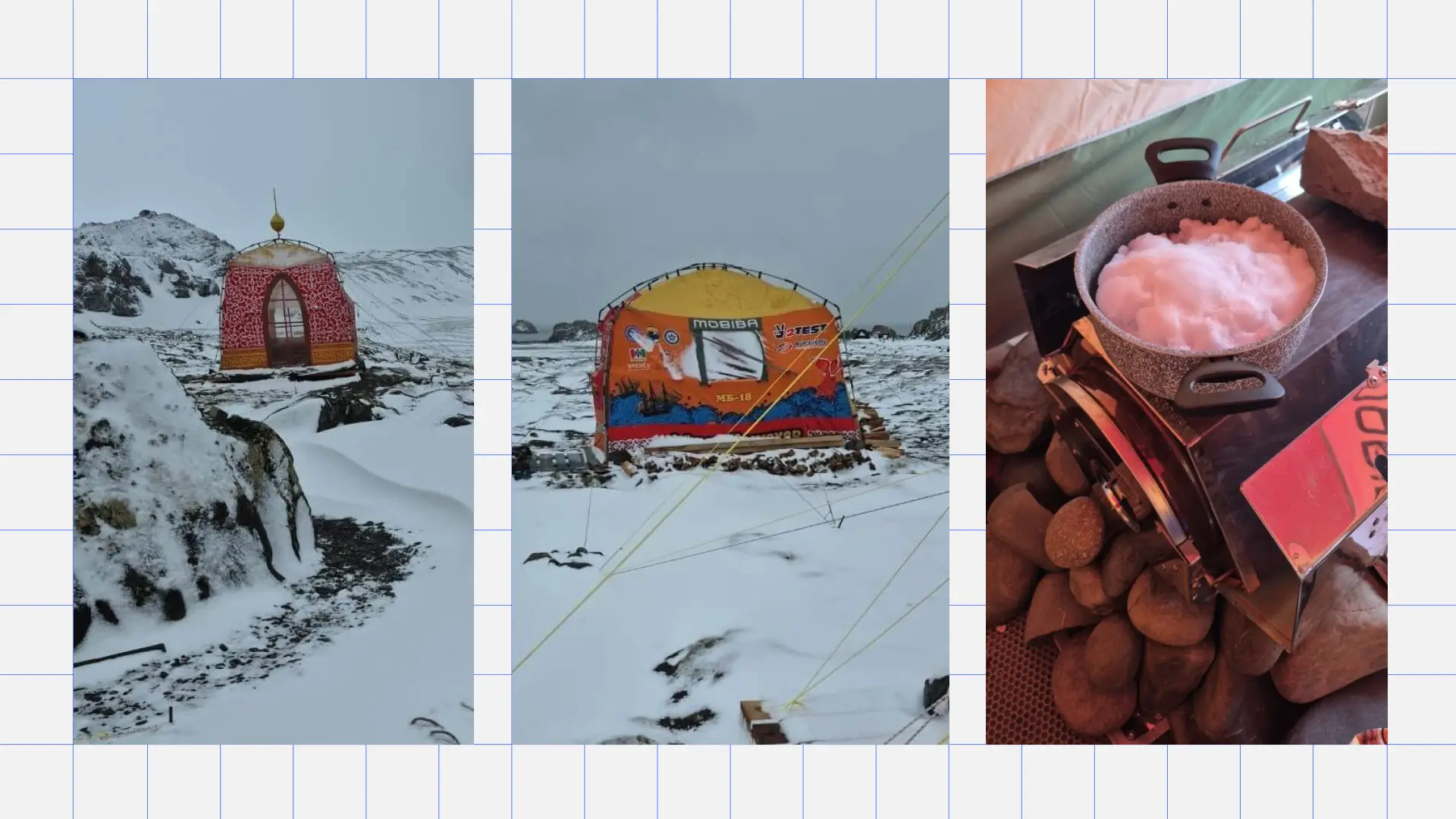 Лагерь Фёдора Конюхова в Антарктиде Фёдор Конюхов в Антарктиде. Источник соцсети Оскара Конюхова